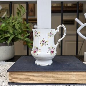Royal Windsor Bone China Floral Vintage Mug - Footed RARE